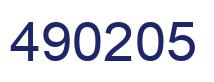Number 490205 blue image