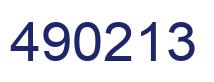 Number 490213 blue image