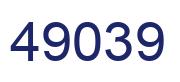 Number 49039 blue image