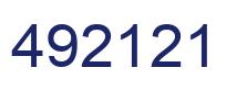 Number 492121 blue image