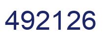 Number 492126 blue image