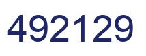 Number 492129 blue image