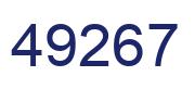 Number 49267 blue image