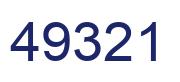 Number 49321 blue image