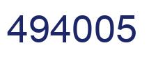Number 494005 blue image