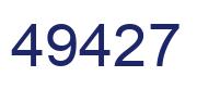 Número 49427 imagen azul