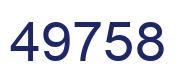 Número 49758 imagen azul