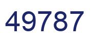 Number 49787 blue image