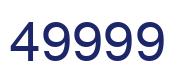 Number 49999 blue image