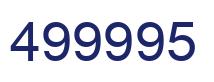 Número 499995 imagen azul