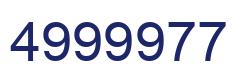 Number 4999977 blue image