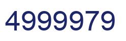 Number 4999979 blue image