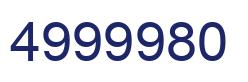 Number 4999980 blue image