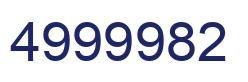 Number 4999982 blue image