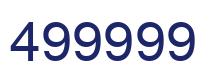 Número 499999 imagen azul