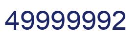 Number 49999992 blue image