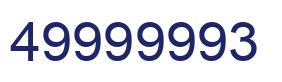 Number 49999993 blue image