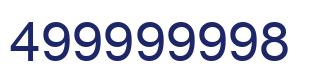 Number 499999998 blue image