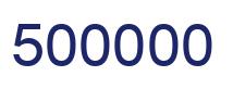 Número 500000 imagen azul