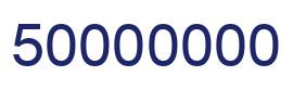 Number 50000000 blue image