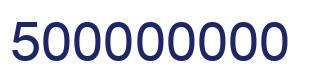 Number 500000000 blue image