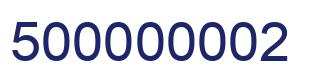 Number 500000002 blue image