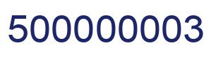 Number 500000003 blue image