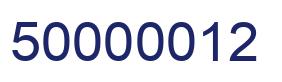 Number 50000012 blue image