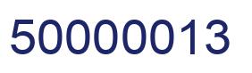Number 50000013 blue image