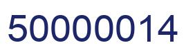 Number 50000014 blue image