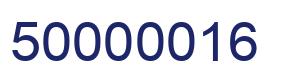 Number 50000016 blue image