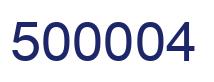 Número 500004 imagen azul