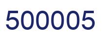 Número 500005 imagen azul