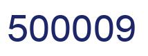 Número 500009 imagen azul