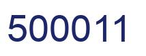 Número 500011 imagen azul