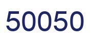 Number 50050 blue image