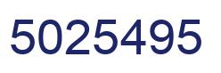 Number 5025495 blue image