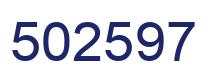 Number 502597 blue image