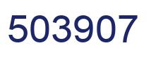 Number 503907 blue image