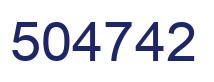 Number 504742 blue image