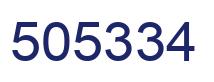 Number 505334 blue image