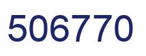 Number 506770 blue image