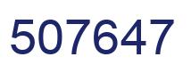Number 507647 blue image
