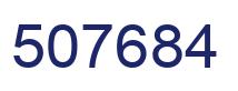 Number 507684 blue image