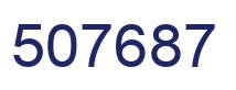 Number 507687 blue image