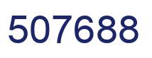 Number 507688 blue image