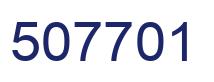 Number 507701 blue image