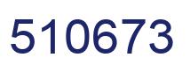 Number 510673 blue image