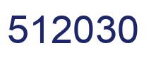 Number 512030 blue image
