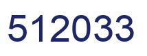 Number 512033 blue image